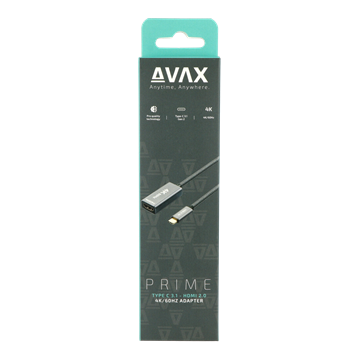 AVAX AD903 PRIME Type C - HDMI 2.0 4K/60Hz adapter, sodorszálas