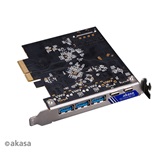 Akasa - PCI Express Low Profile kártya - USB 3.2 Gen 2 Type-C / Type-A   - AK-PCCU3-09