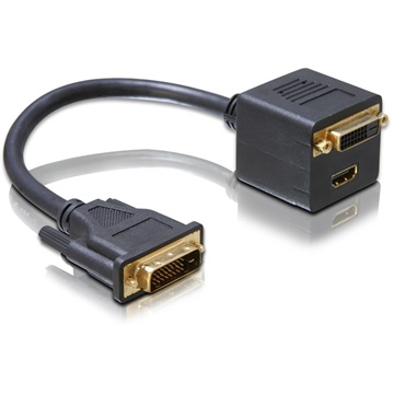 Delock 65057 DVI 25pin apa > DVI 25pin + HDMI anya adapter