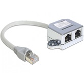 Delock 65441 RJ45 Port duplázó 1 RJ45 dugó > 2 RJ45 jack (1x Ethernet 1x ISDN)