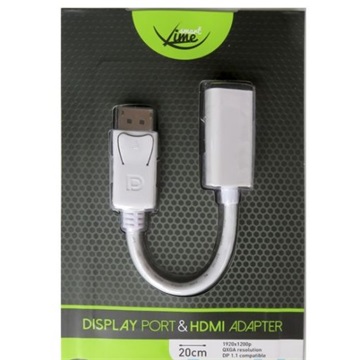ADA Smart Lime CA80 Display Port - HDMI adapter 20cm