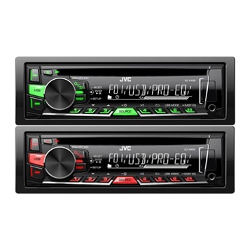 AUD JVC KD-R469E CD-s, USB-s, piros-zöld autóhifi fejegység
