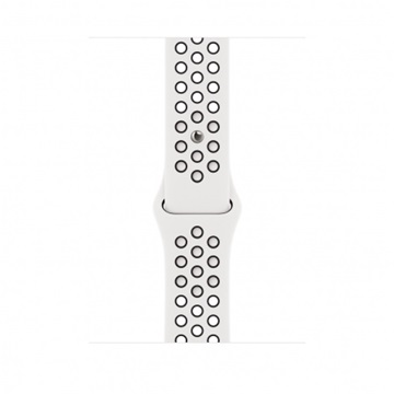 Apple Watch 45mm Nike sportszíj - Hegycsúcsfehér-fekete 