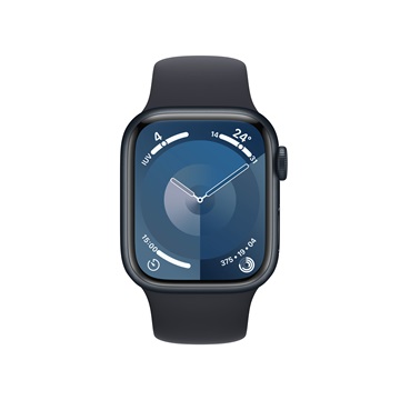 Apple Watch S9 Cellular 41mm Midnight Alu Case w Midnight Sport Band - M/L
