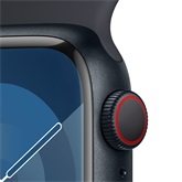 Apple Watch S9 Cellular 41mm Midnight Alu Case w Midnight Sport Band - M/L