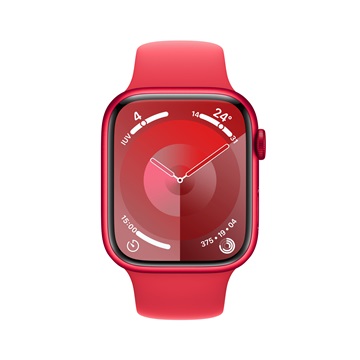 Apple Watch S9 GPS 45mm RED Alu Case w RED Sport Band - M/L