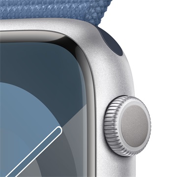 Apple Watch S9 GPS 45mm Silver Alu Case w Winter Blue Sport Loop