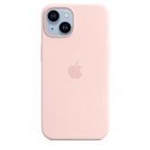 Apple iPhone 14 MagSafe rögzítésű szilikontok - Krétarózsaszín