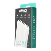 AVAX PB103W LIGHTY Type-C Powerbank 8.000mAh, fehér