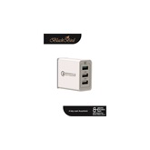 BH830 BlackBird QC 3.0 Hálózati Töltőfej 3x USB fehér, Micro USB kábel 1m - fehér