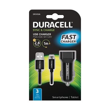 Duracell DR5032A  Single 2.4A +1M Micro USB Cable