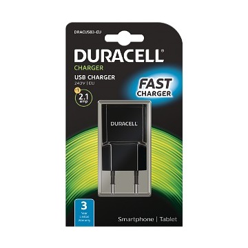 Duracell DRACUSB3-EU  2.1A USB Phone/Tablet Charger