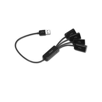 CHG HUB ACME 4 port USB2.0 - Fekete - HB-410