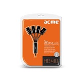 CHG HUB ACME 4 port USB2.0 - Fekete - HB-410