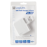LogiLink PA0096 4portos hálózati USB töltő