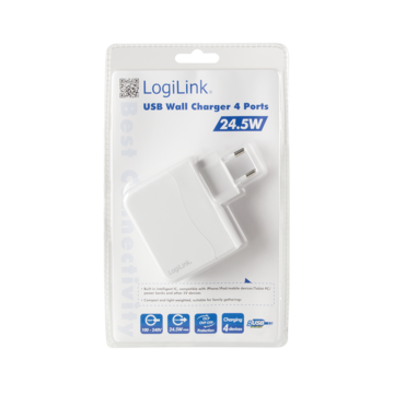 LogiLink PA0096 4portos hálózati USB töltő