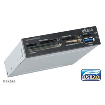 Akasa - kártyaolvasó - 6portos All in 1 + USB3.0port - AK-ICR-14