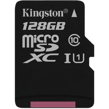 Kingston 128GB SD micro Canvas Select 80R (SDXC Class 10 UHS-I) (SDCS/128GB) memória kártya adapterrel