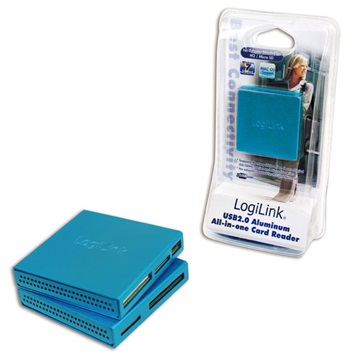 LogiLink CR0020 USB2.0 All in 1 alumínium kártyaolvasó - Kék