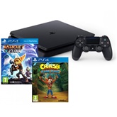 GP Sony PlayStation® PS4 Slim 500GB konzol + Crash Bandicoot + Ratchet and Clank