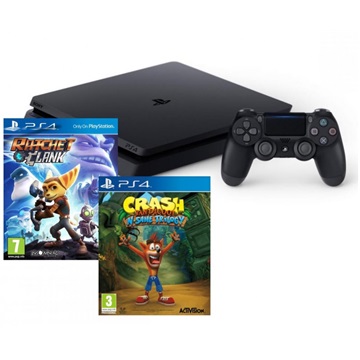 GP Sony PlayStation® PS4 Slim 500GB konzol + Crash Bandicoot + Ratchet and Clank