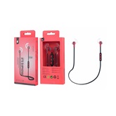 BH576 N8439 Sport Bluetooth fülhallgató mikrofonnal - Piros