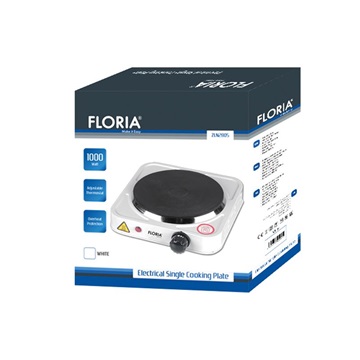 Floria ZLN2805 1 személyes elektromos főzőlap - 15cm - 1000W - fehér