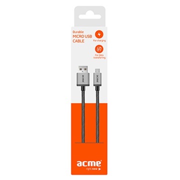 KAB Acme - CB-02 Fonott micro USB kábel,1m