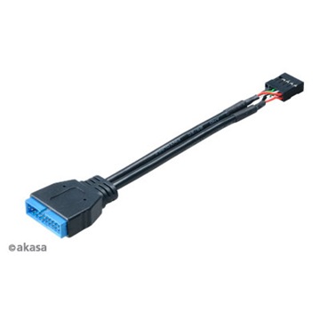 Akasa - USB3.0 - USB2.0 átalakító - 10cm - AK-CBUB19-10BK