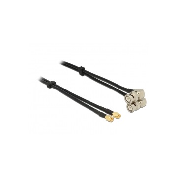 Delock 12468 SMA plug > BNC plug 90° RG-58 A/U antenna kábel - 2m
