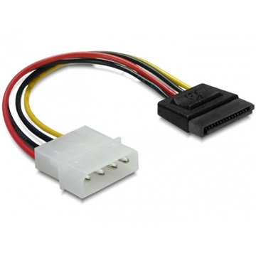 Delock 60112 SATA HDD - 4pin Molex (egyenes) hálózati kábel