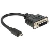 Delock 65563 HDMI microD - DVI 24+5pin kábel - 0,2m