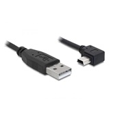 Delock 82681 USB 2.0 A apa - USB miniB 5pin elfordított apa átalakító kábel - 1m