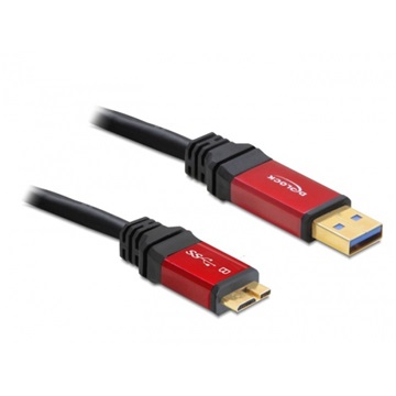 Delock 82760 USB 3.0-A > microB apa/apa prémium kábel - 1m