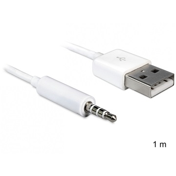Delock 83182 USB-A apa > sztereo jack 3,5mm apa 4pin IPod Shuffle kábel - 1m