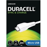 Duracell USB5023W  Sync/Charge Cable 2 Metre White