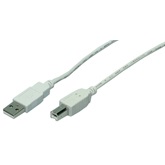 LogiLink CU0007 2x apa USB A-B kábel - Szürke - 2m