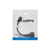 Lanberg IEC 320 C14 apa - SCHUKO anya átalakító 20 cm - Fekete