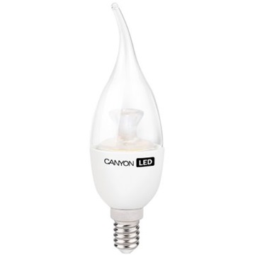 LED Canyon E14 BXS38 átlátszó gyertya bura 6W 470lm 4000K - Természetes fehér