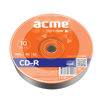 Acme CD-R 80/700MB 52X - 10 darabos henger