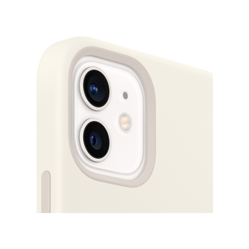 Apple iPhone 12/12 Pro Magsafe rögzítésű szilikon tok - Fehér