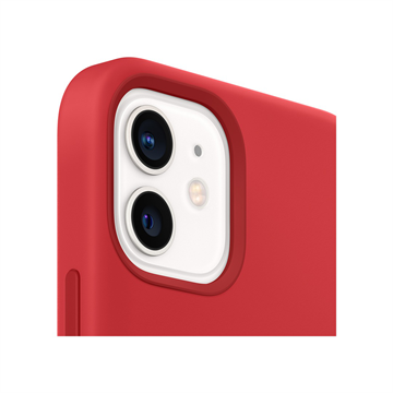 Apple iPhone 12/12 Pro Magsafe rögzítésű szilikon tok - (PRODUCT)RED