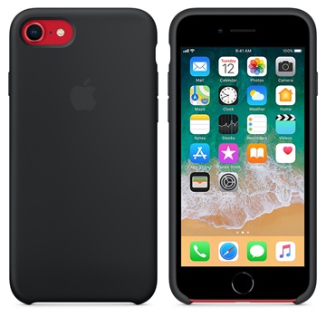 Apple iPhone 8/7 szilikon tok - Fekete