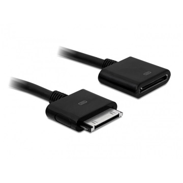 Delock 82701 iPhone/iPod/iPad audió + videó hosszabbító kábel - 1m - Fekete