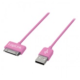 LogiLink UA0166 iPod és iPhone adat és töltőkábel - 1m - Pink