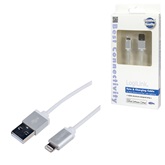 LogiLink UA0197 Apple® Lightning USB csatlakozó kábel - 1m - Ezüst