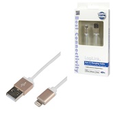 LogiLink UA0198 Apple® Lightning USB csatlakozó kábel - 1m - Arany