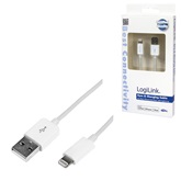 LogiLink UA0199 Apple® Lightning USB csatlakozó kábel - 1m - Fehér