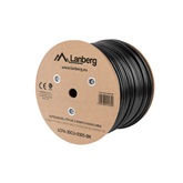 Lanberg Cat.6 F/UTP kültéri réz telepítői kábel, gél réteggel, 305m, 23AWG, 250Mhz, Fca, fekete
