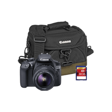 Canon EOS 1300D kit 18-55 IS objektívvel + Canon táska + 8GB SD  - Fekete